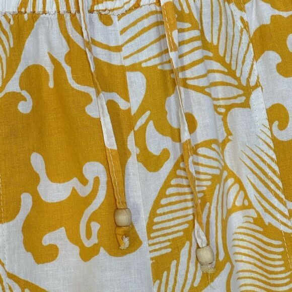 REVOLVE Haute Hippie Yellow Floral Linen Baggie Pants | Size M - Picture 10 of 10